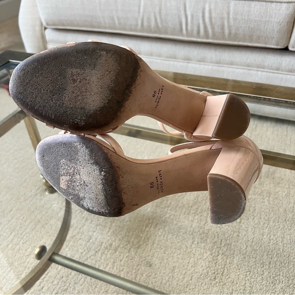 kate spade Pink Heeled Sandals with Knotted Bow Detail Sz 9 - Picture 5 of 9